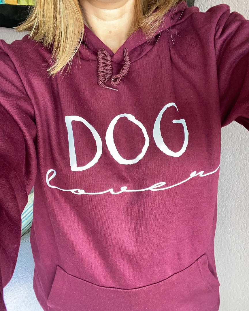 Hoodie Dog Lover · Vino · Foto 1